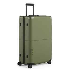 JULY Checked Plus Luggage Trunk Travel  in Moss Green NWT